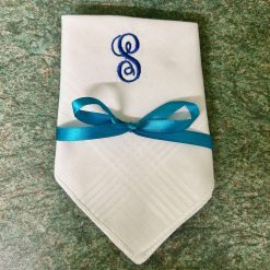 Handkerchief Unisex - Monogram Embroidered - White