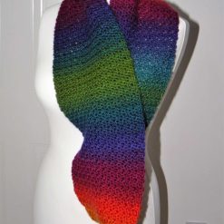 Beautiful Bright Rainbow Crochet Infinity Scarf 1 Beautiful Bright Rainbow Crochet Infinity Scarf 1