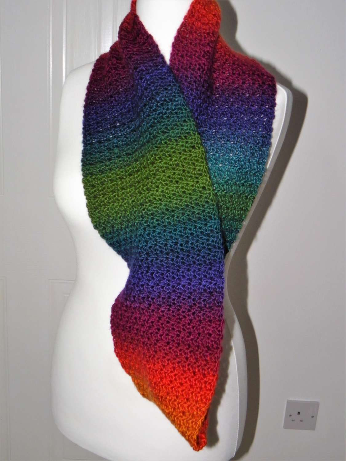 Beautiful Bright Rainbow Crochet Infinity Scarf Beautiful Bright Rainbow Crochet Infinity Scarf
