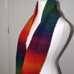 Beautiful Bright Rainbow Crochet Infinity Scarf 3 Beautiful Bright Rainbow Crochet Infinity Scarf 3