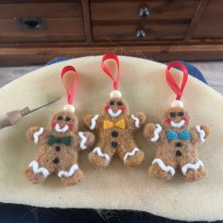 Alpaca felted Gingerbread men decoration