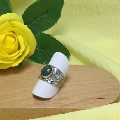 Chryscolla Gemstone Decorative Sterling Silver Ring
