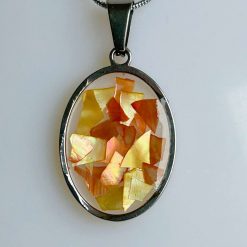 Pendant - Oval 'Shell Orange/Yellow 1 Pendant - Oval 'Shell Orange/Yellow 2