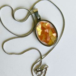 Pendant - Oval 'Shell Orange/Yellow 2 Pendant - Oval 'Shell Orange/Yellow 3