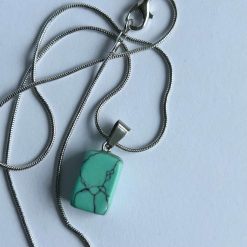 Pendant - Turquoise Block Polished 4
