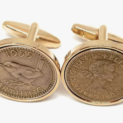 Premium 1955 Farthing cufflinks for a 70th Birthday cufflinks HT Rose-Gld in 2025