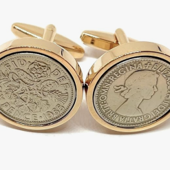 Premium 1965 Lucky sixpence cufflinks for a 60th Birthday cufflinks HT SLV in 2025