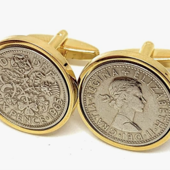 Premium 1965 Lucky sixpence cufflinks for a 60th Birthday cufflinks HT SLV in 2025