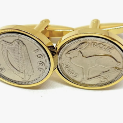 Premium 1965 Lucky Irish Threepence cufflinks for a 60th Birthday cufflinks HT GLD in 2025