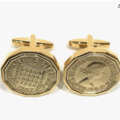 Premium 1965 Lucky Threepence cufflinks for a 60th Birthday cufflinks HT SLV in 2025
