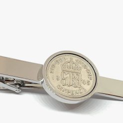 Premium 1946 Original Lucky Sixpence birthday/Anniversary Tie Clip ideal for a 80th birthday SLV