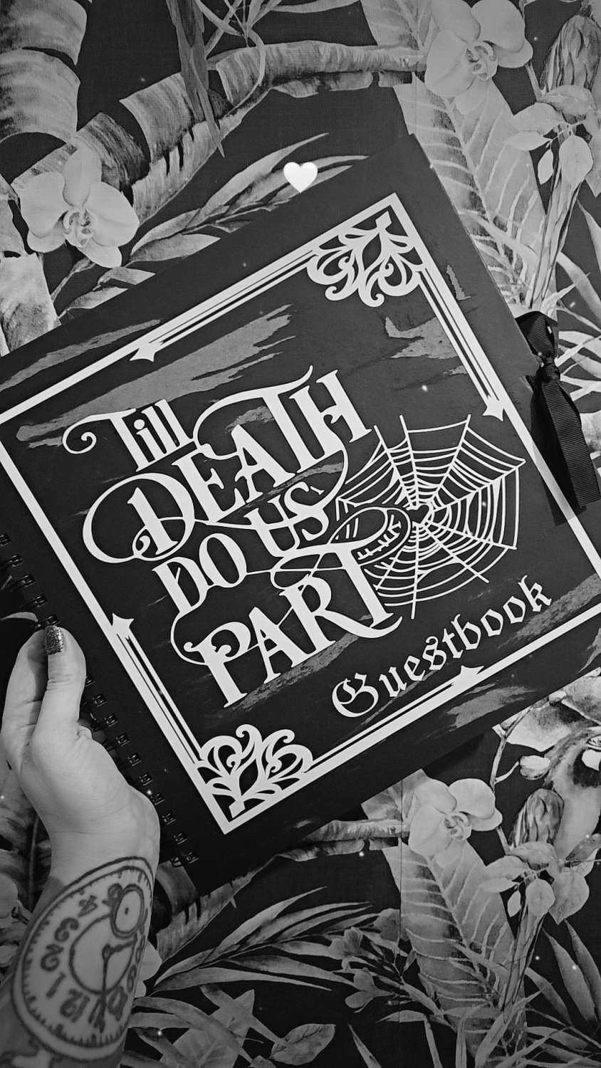 Distressed Gothic Wedding Guestbooks – 'Till death do us part' Distressed Gothic Wedding Guestbooks – 'Till death do us part'