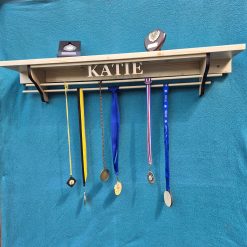 Trophy Shelf with 2 Medal Rails