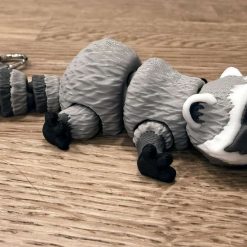 Adorable Articlaued Raccoon | Desk Toy | Keychain | Sensory | Fidget Toy | MMMini | MatMire 3