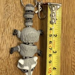 Adorable Articlaued Raccoon | Desk Toy | Keychain | Sensory | Fidget Toy | MMMini | MatMire 5