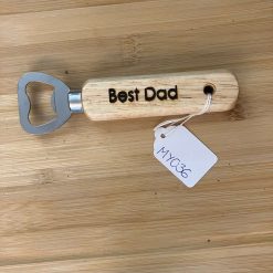 Engraved Wooden Handled Bottle Opener