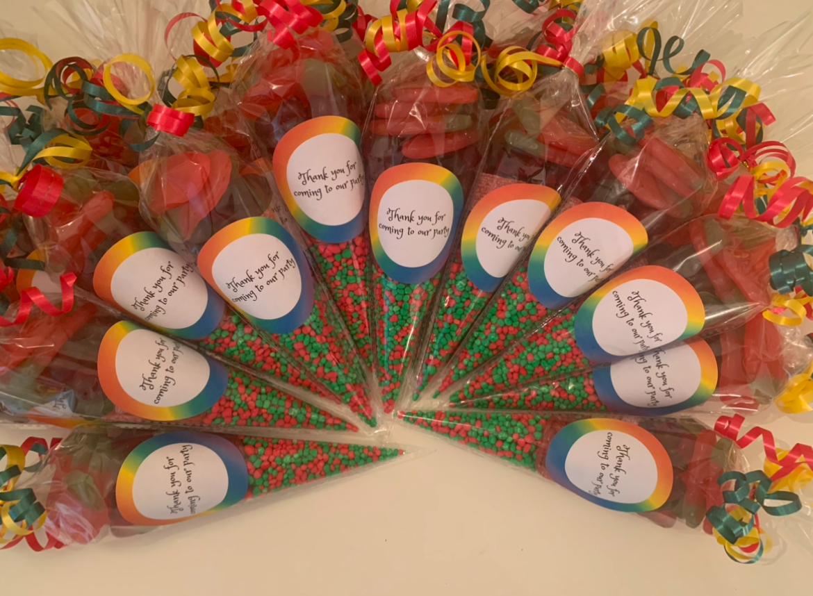 Themed party cones Themed party cones