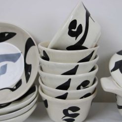 ARABICA 30-Piece Handmade Stoneware Dinner Set – For 6, Microwave & Dishwasher Safe 6 ARABICA 30-Piece Handmade Stoneware Dinner Set – For 6, Microwave & Dishwasher Safe 6
