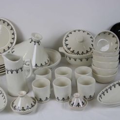 Handcrafted Stoneware Dinner Set – 35 Pieces – Amazigh Collection