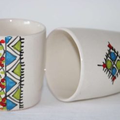7 piece of cups and jug set Stoneware Ceramics Handmade Margoum 2