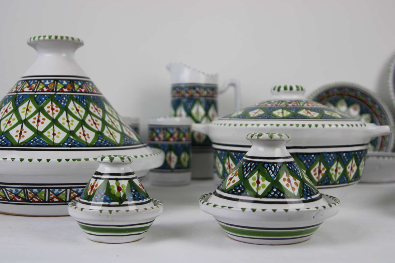 35-Piece Handmade Ceramic Kitchen Set – Liweza Green Theme 35-Piece Handmade Ceramic Kitchen Set – Liweza Green Theme