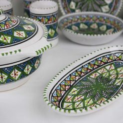 35-Piece Handmade Ceramic Kitchen Set – Liweza Green Theme 3 35-Piece Handmade Ceramic Kitchen Set – Liweza Green Theme 3