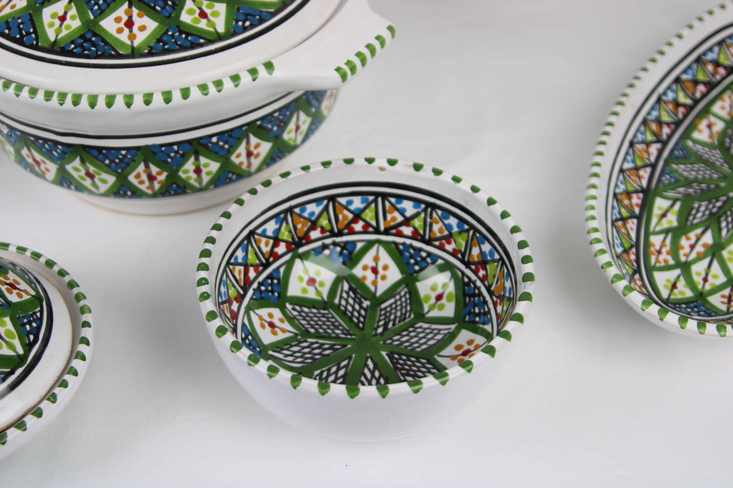 35-Piece Handmade Ceramic Kitchen Set – Liweza Green Theme 35-Piece Handmade Ceramic Kitchen Set – Liweza Green Theme