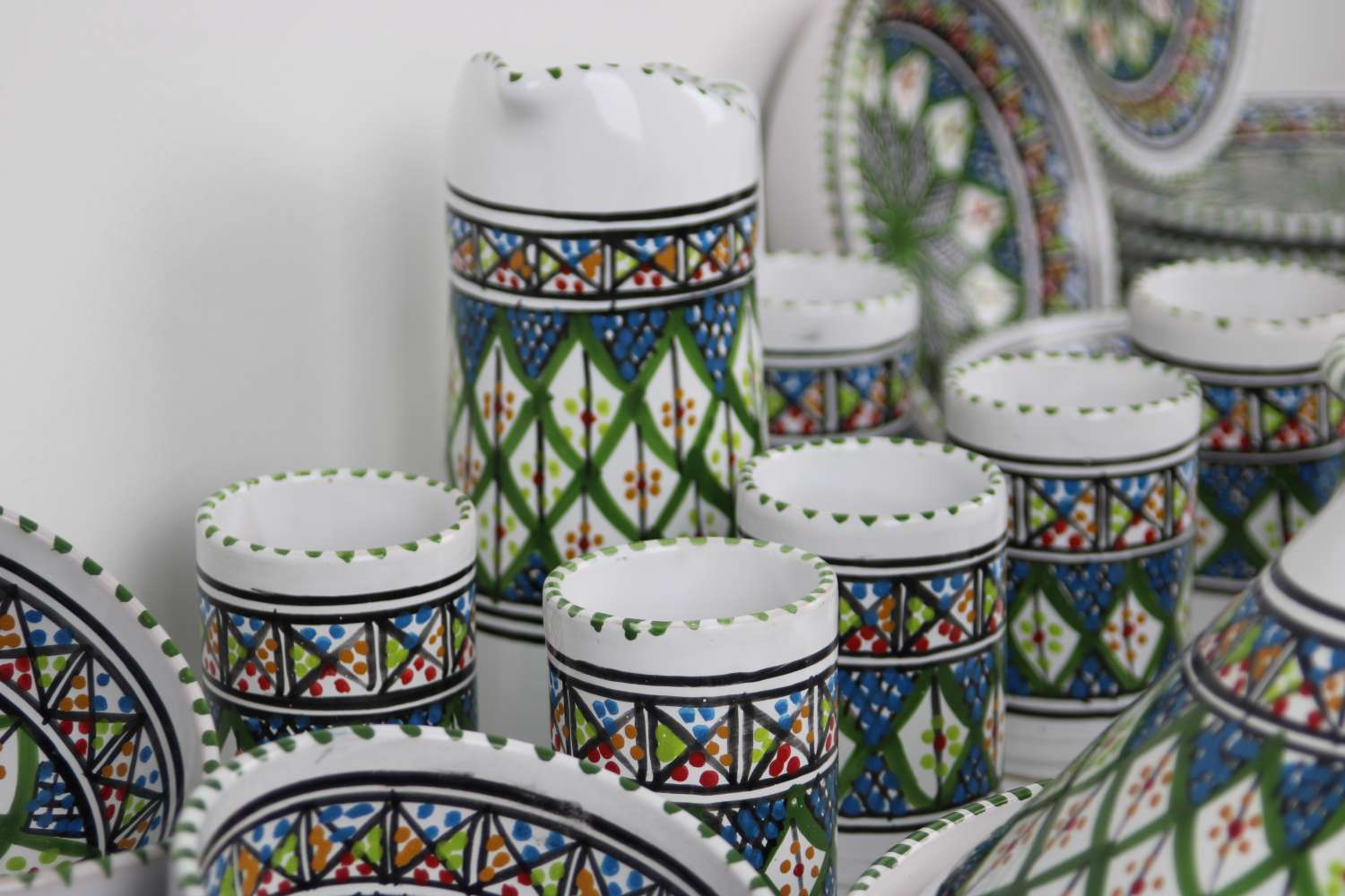 35-Piece Handmade Ceramic Kitchen Set – Liweza Green Theme 35-Piece Handmade Ceramic Kitchen Set – Liweza Green Theme