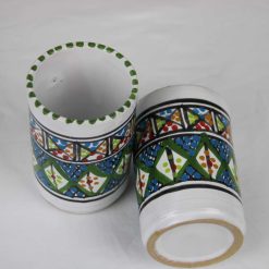 24 piece Dinner Set Stoneware Ceramics Handmade Lwiza Green 4