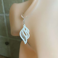 White Dangle Earrings/ Geometric Earrings