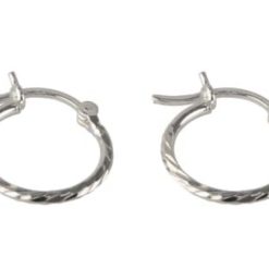 Textured Hoop Earrings 12mm