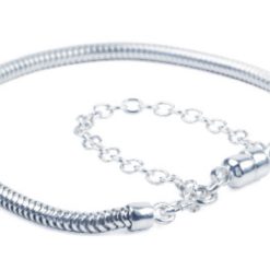 Sterling Silver Charm Bead Bracelet, 7.5"