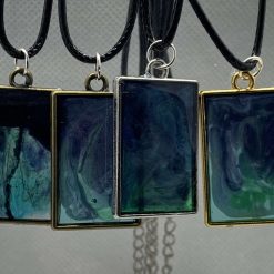 Night sky resin necklace