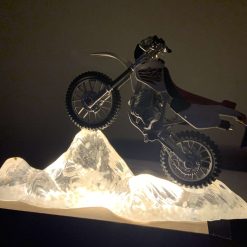 Red crosser motorcycle USB lamp 2