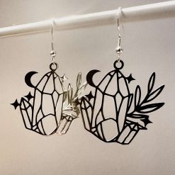 Cute handmade crystal earrings with 925 silver hooks