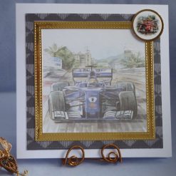 Blue Racing Car Any Occasion Card