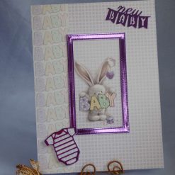Baby Bunny & Romper New Baby Card