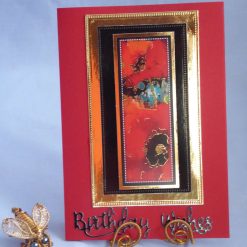 Framed Poppy Birthday Card