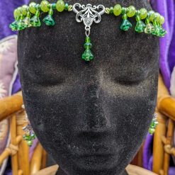 Flower headpiece/necklace set - green