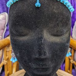 Flower necklace/headpiece - blue