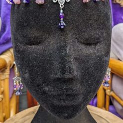 Flower Necklace/headpiece - purple