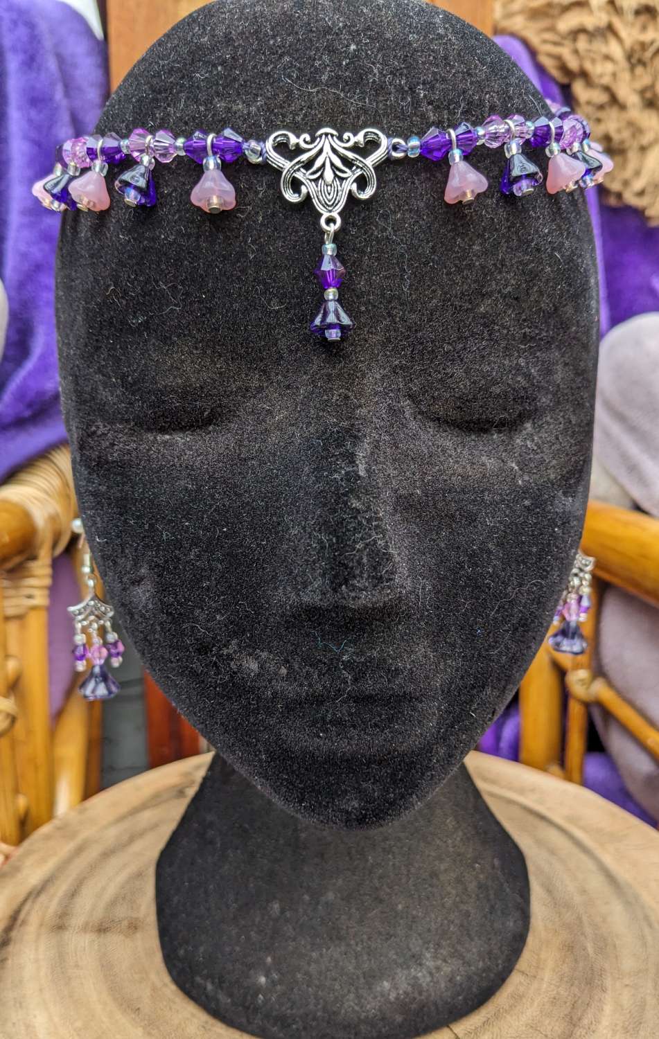 Flower Necklace/headpiece - purple Flower Necklace/headpiece - purple