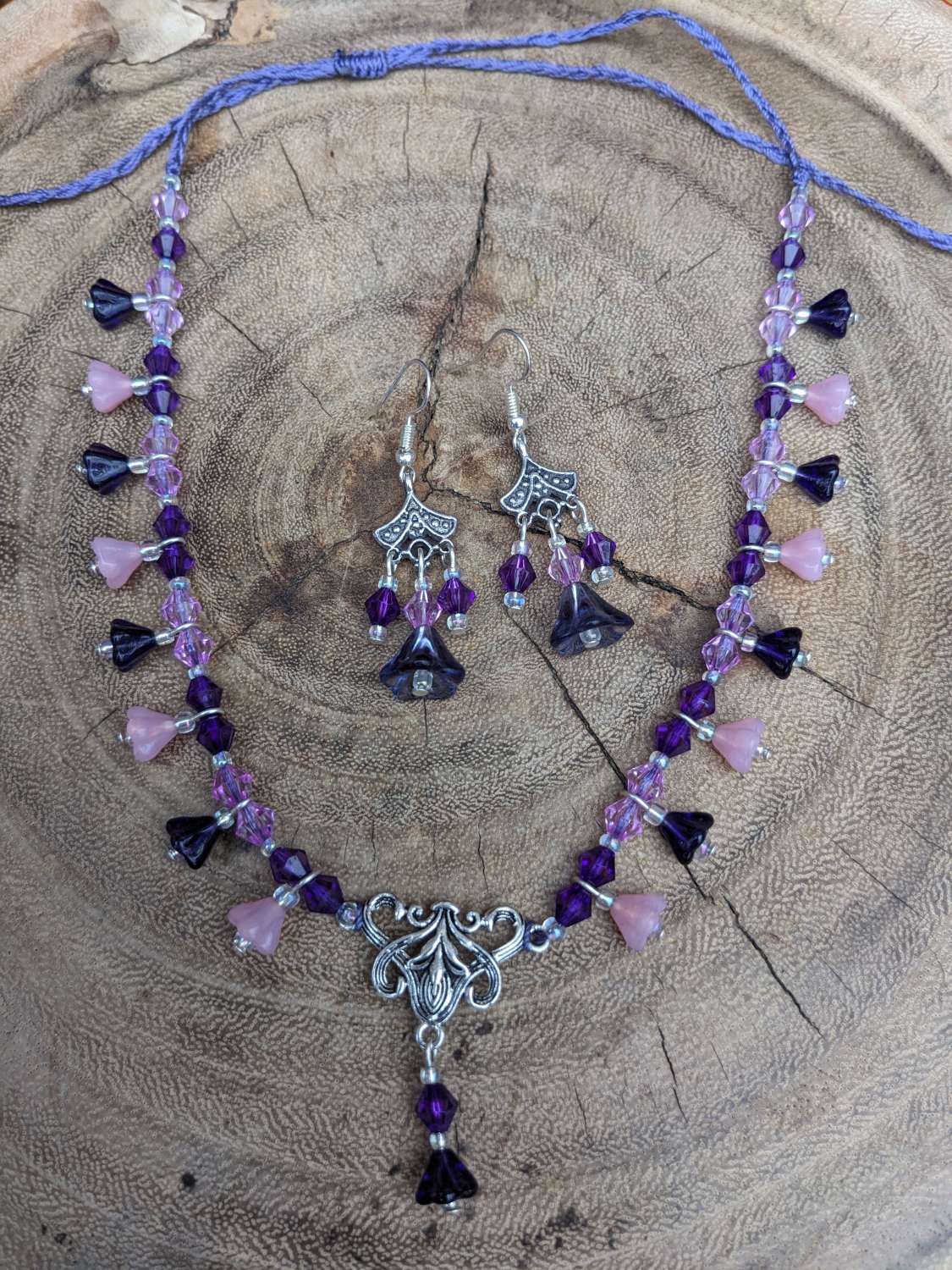 Flower Necklace/headpiece - purple Flower Necklace/headpiece - purple
