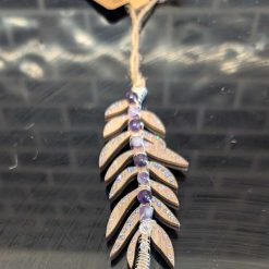 Amethyst Beaded leaf decoration