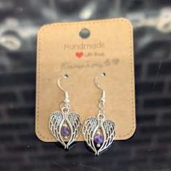 Amethyst Angel wing Earrings