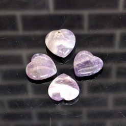 Amethyst Crystal gem stone hearts 2 x 2cm