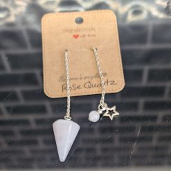 Rose Gold sun catcher with Rose quartz crystals