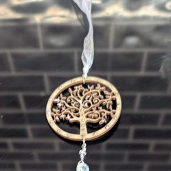 Rose Gold sun catcher with Rose quartz crystals