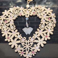 Rose Gold sun catcher with Rose quartz crystals