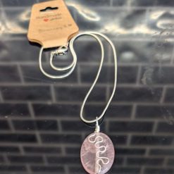 Rose Gold sun catcher with Rose quartz crystals